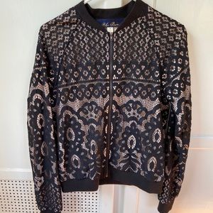 Black and Tan eyelet blazer.